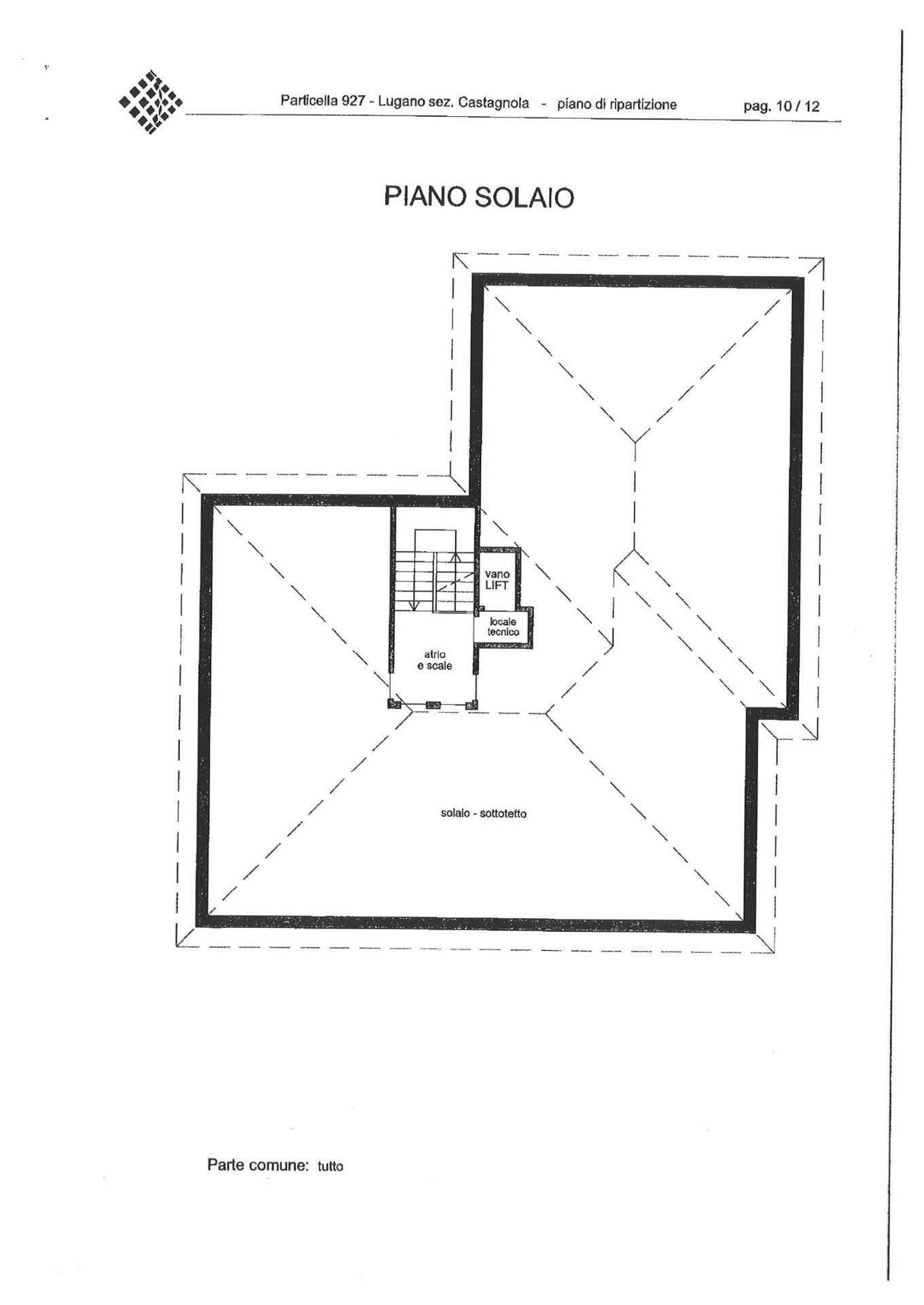Via Tiglio 17 — Attic architectural floor plan